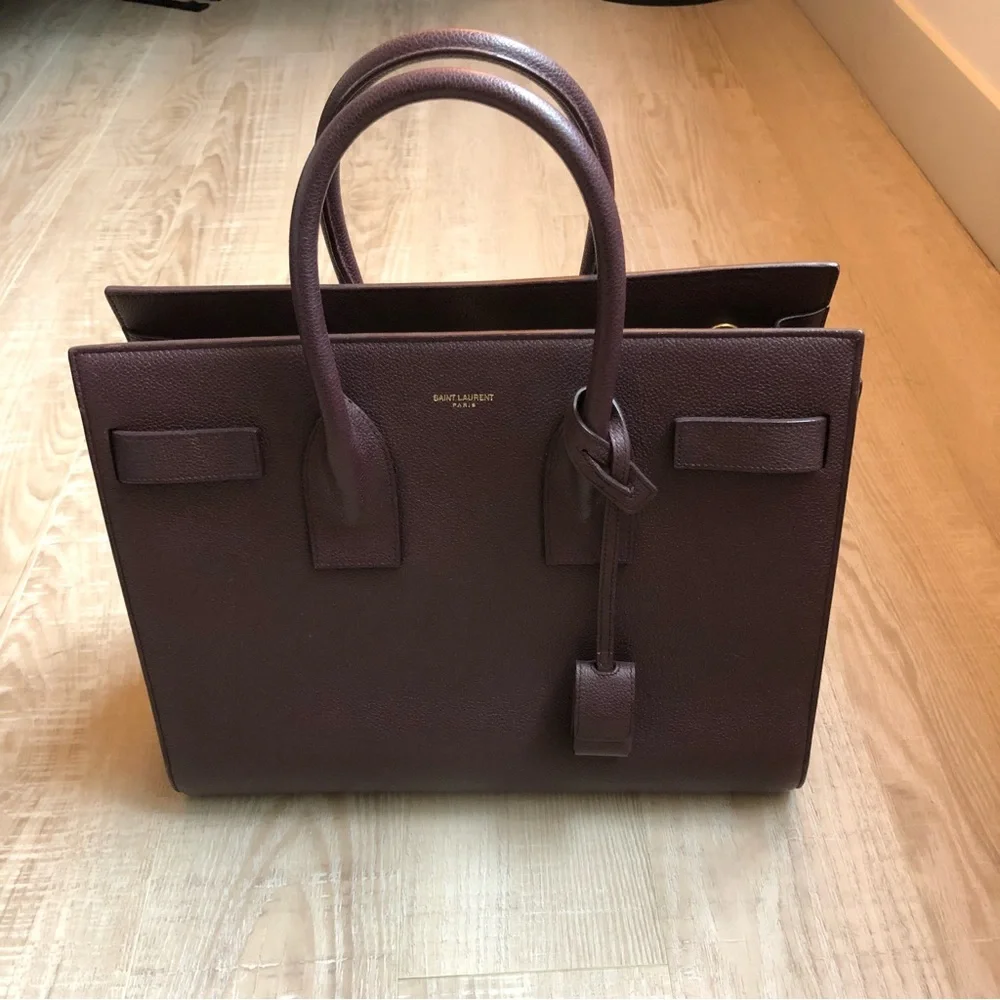 Saint Laurent Burgundy Baby Sac De Jour